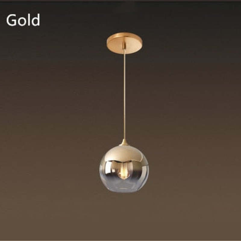 Levy Modern Sferisch Hanglampen Goud Zilver Glass Woonkamer