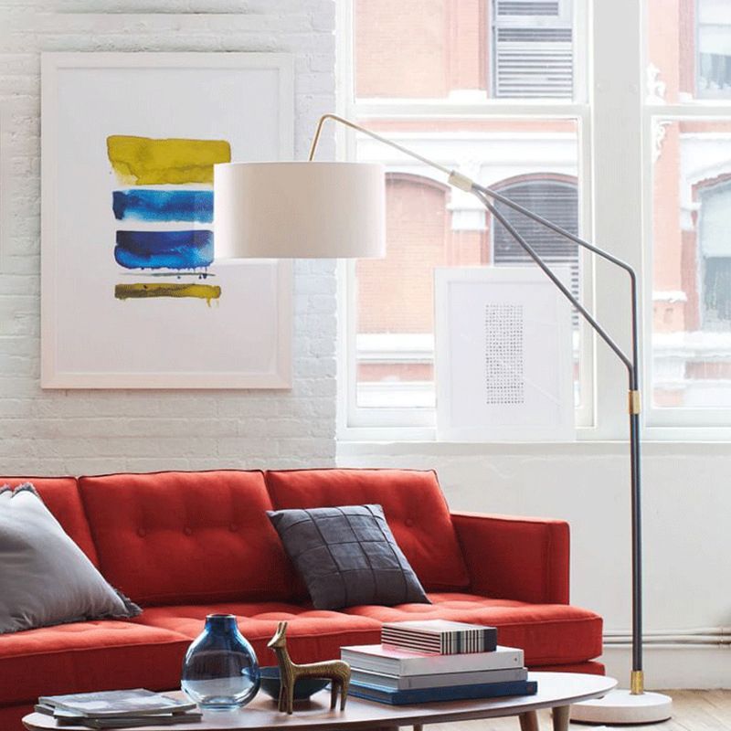 Eryn Moderne Ronde Vloerlamp Wit Metaal/Kunststof Woonkamer