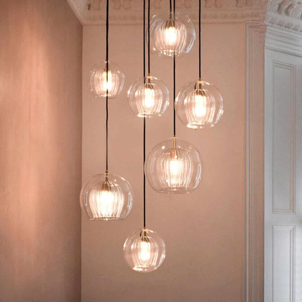 Hailie Modene Bol LED Hanglamp Metaal/Glas Helder/Amber Slaap/Eet/Woonkamer