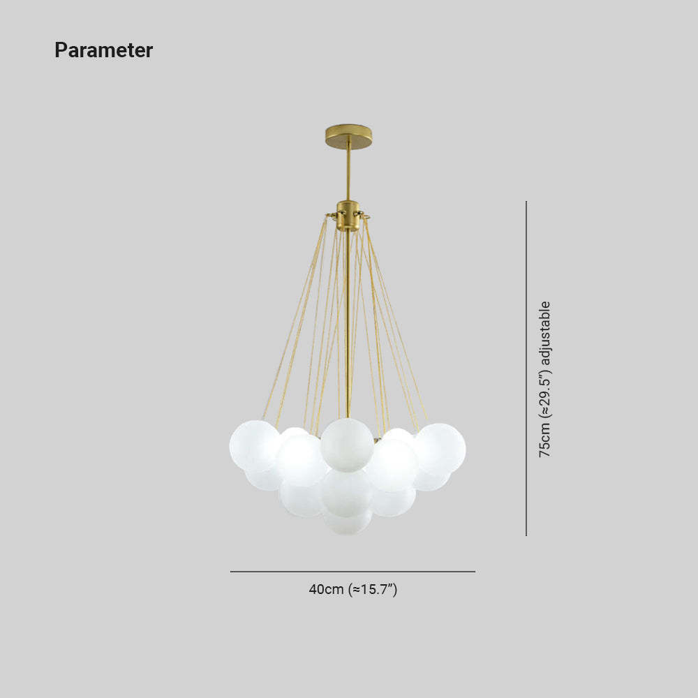 Valentina Design Bol LED Hanglamp Metaal/Glas Zwart/Goud Slaap/Eet/Woonkamer