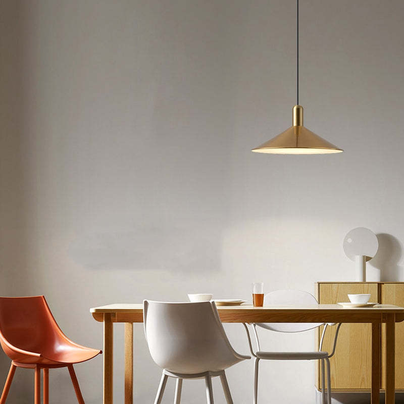 Carins Kegelvormig Design LED Hanglampen Zwart Wit Goud Metaal Eetkamer