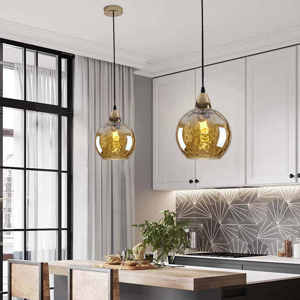 Hailie Design Grote Ronde LED Hanglampen Metaal Glas Eetkamer