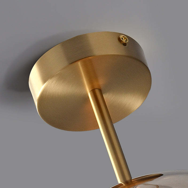 Sanna Moderne Ronde LED Plafondlamp Goud/Zwart Metaal/Glas Slaap/Eet/Woonkamer