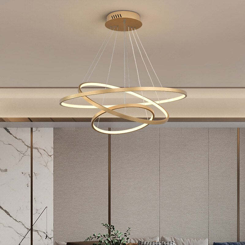 Arisha Design LED Hanglamp Gouden Wit Zwart Metaal Glas Eetkamer