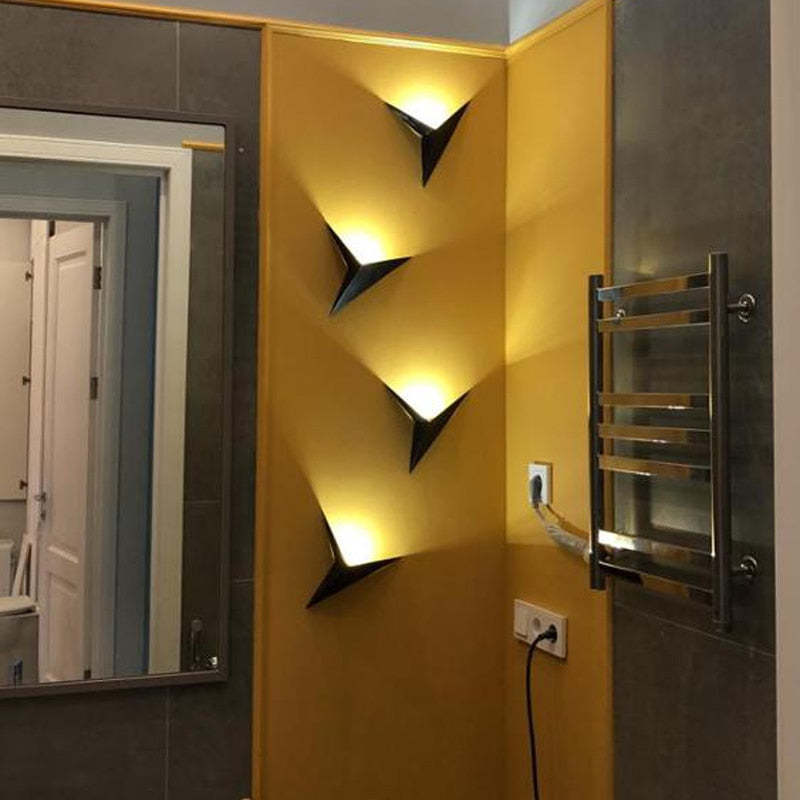 Orr Modern Minimalistisch Driehoek LED Wandlampen Zwart Wit Binnen