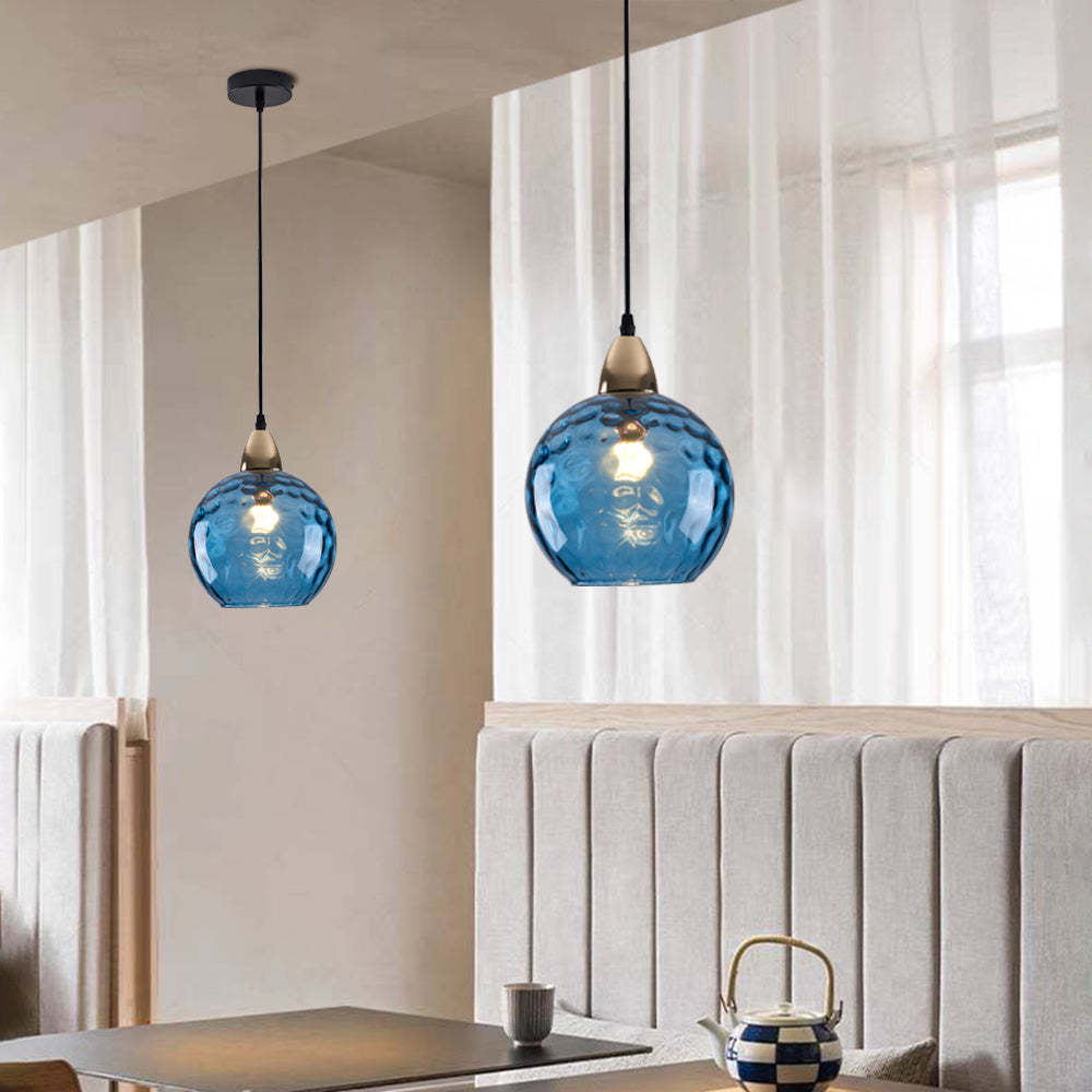 Hailie Design Grote Ronde LED Hanglampen Metaal Glas Eetkamer