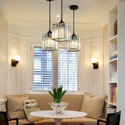 Herbert Moderne Cluster Cilinder Hanglampen Zwart Goud Glas Eetkamer