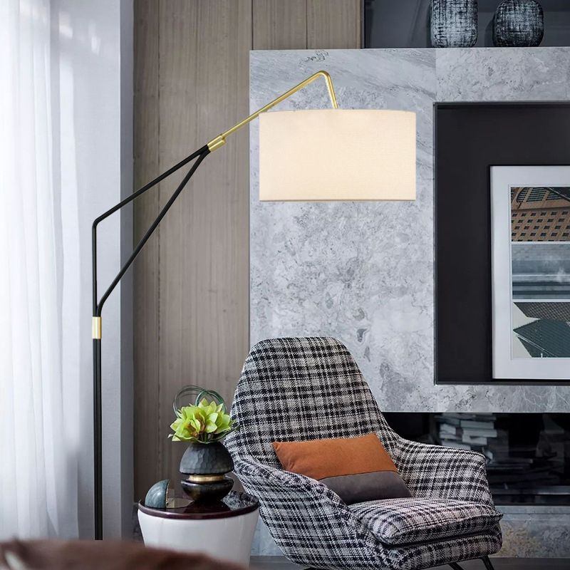Eryn Moderne Ronde Vloerlamp Wit Metaal/Kunststof Woonkamer