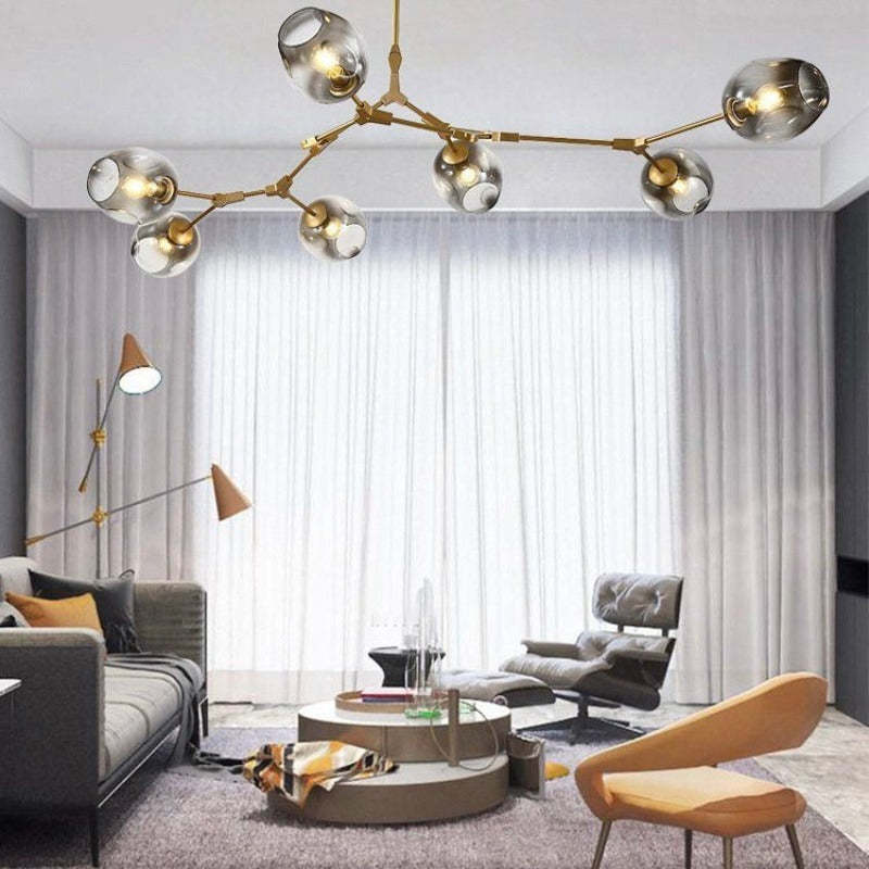 Valentina Ronde LED Hanglampen Metaal Glas Slaapkamer Woonkamer