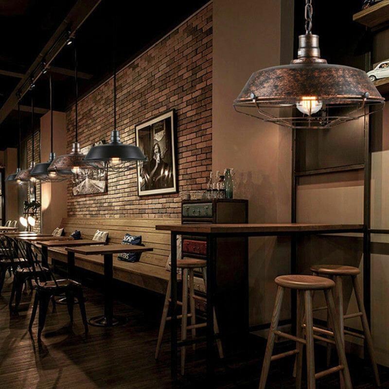 Alessio Rustieke Industriële Hanglamp Voor Zwart En Roest