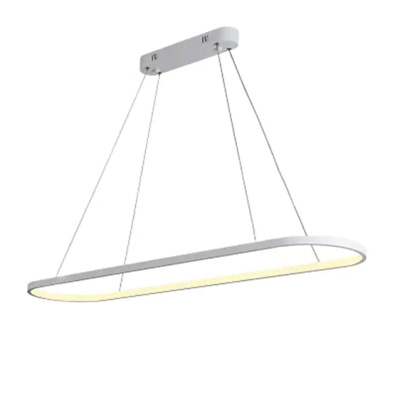 Edge Moderne Oval  LED Hanglamp Zwart/Wit/Goud  Metaal/Silicone Woon/Eetkamer