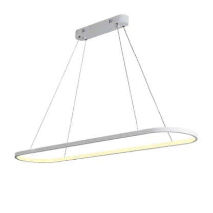 Edge Moderne Oval  LED Hanglamp Zwart/Wit/Goud  Metaal/Silicone Woon/Eetkamer