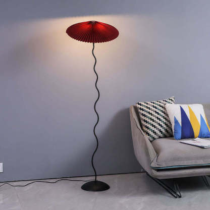 Ozawa Moderne LED Vloerlamp Rood/Oranje/Wit Metaal/Stof Woon/Eet/Slaapkamer