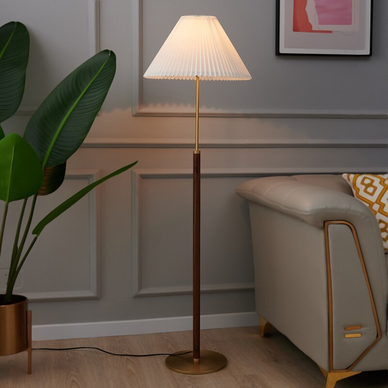 Ozawa Moderne Design Eenvoudig Notenhout/Metaal/Stof Tafel/Vloerlamp Woonkamer