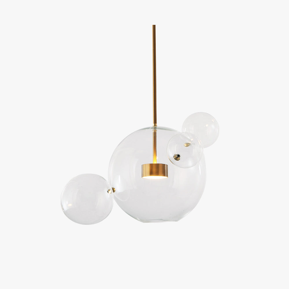 Hailie Moderne Bol LED Hanglamp Metaal/Glas Goud/Transparant Slaap/Woon/Eetkamer