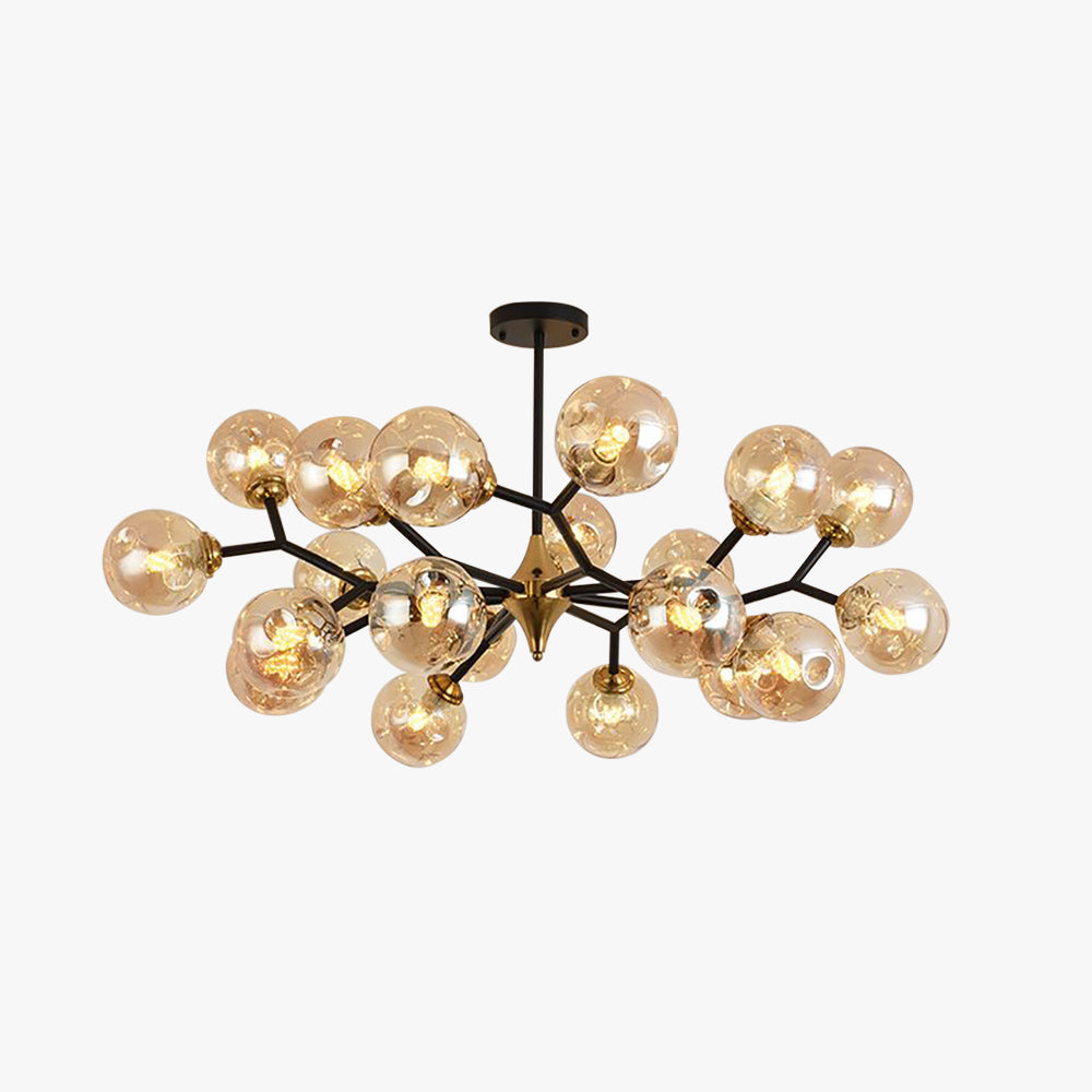 ValentinaModerne Design LED Art Deco Kroonluchter Glazen Bellen Amber Metaal/Glas Woonkamer/Slaapkamer