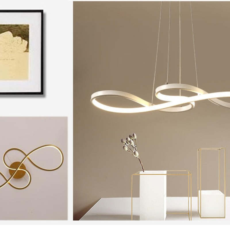 Louise Design LED Hanglamp Metal/Silicone Zwart/Wit/Goud Slaap/Eet/Woonkamer