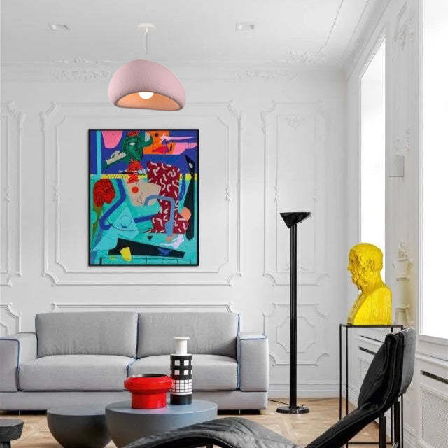 Byers Design LED Hanglamp Metaal/Acryl Grijs/Wit/Roze/Blauw Slaap/Eet/Woonkamer