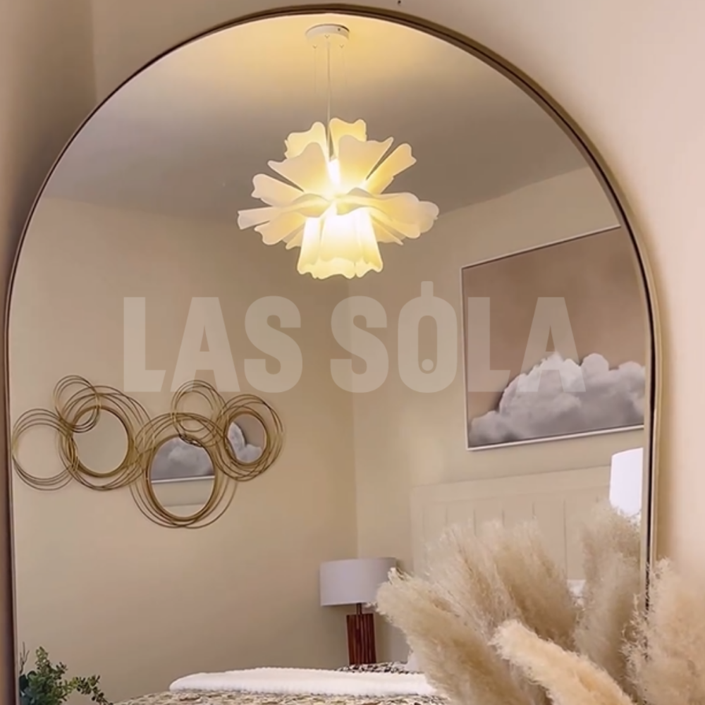 Bella Moderne Design Hanglamp Bloem Wit Metaal Woonkamer Slaapkamer