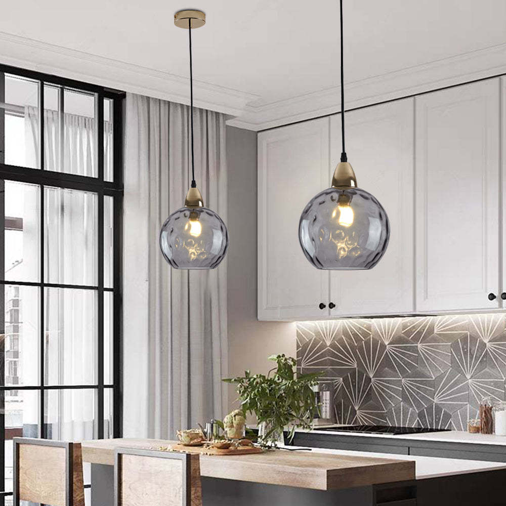 Hailie Design Grote Ronde LED Hanglampen Metaal Glas Eetkamer