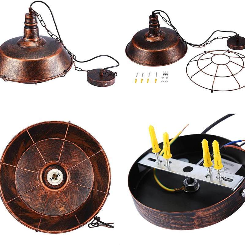 Alessio Rustieke Industriële Hanglamp Voor Zwart En Roest