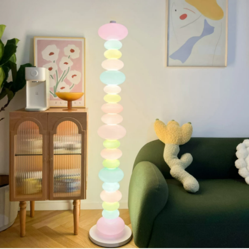 Morandi Moderne Design LED Rainbow Candy Unieke Glas Vloerlamp Metaal/Glas Slaapkamer/Woonkamer