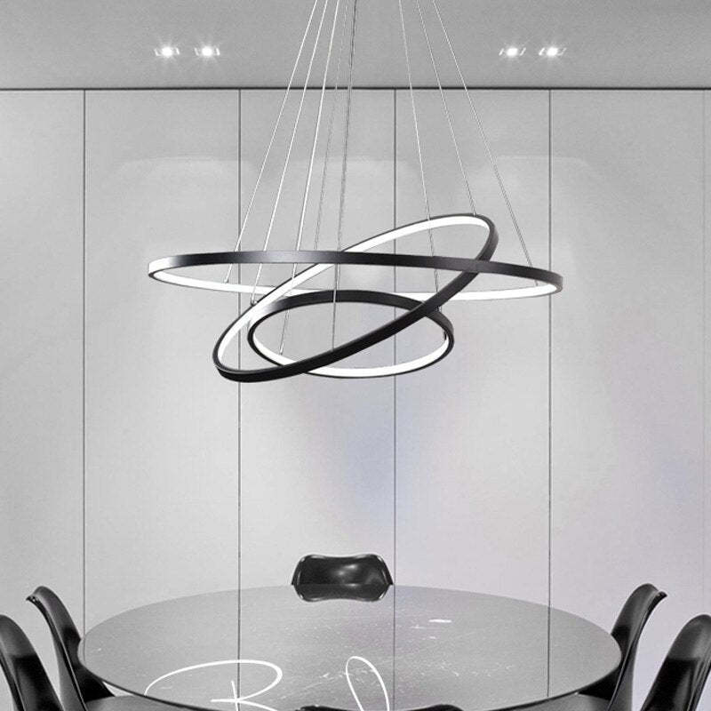 Arisha Design LED Hanglamp Gouden Wit Zwart Metaal Glas Eetkamer