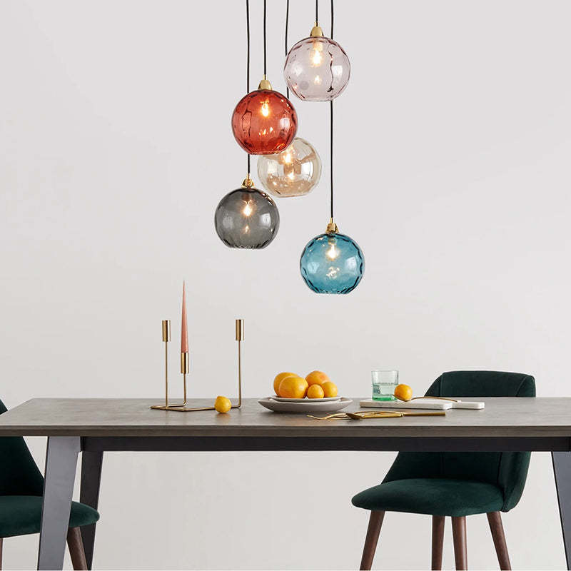 Hailie Design Grote Ronde LED Hanglampen Metaal Glas Eetkamer