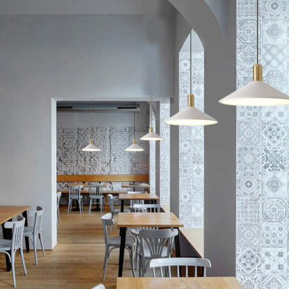 Carins Kegelvormig Design LED Hanglampen Zwart Wit Goud Metaal Eetkamer