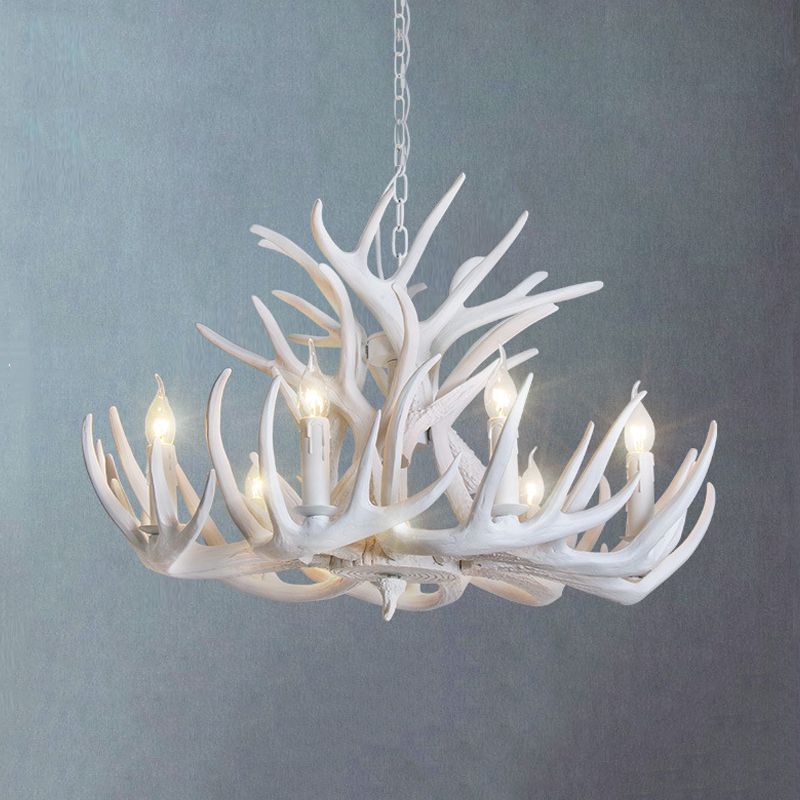 Silva Vintage Design LED Kroonluchter Kunsthars Zwart Woonkamer