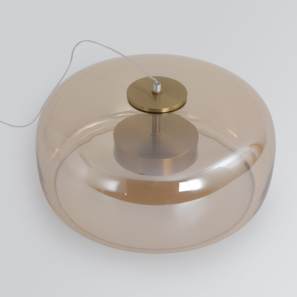 Hailie Retro LED Hanglampen Gouden Amber Metaal Glas Slaapkamer