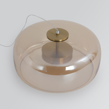 Hailie Retro LED Hanglampen Gouden Amber Metaal Glas Slaapkamer