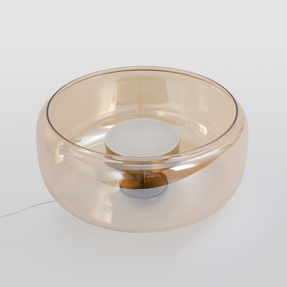 Hailie Retro LED Hanglampen Gouden Amber Metaal Glas Slaapkamer
