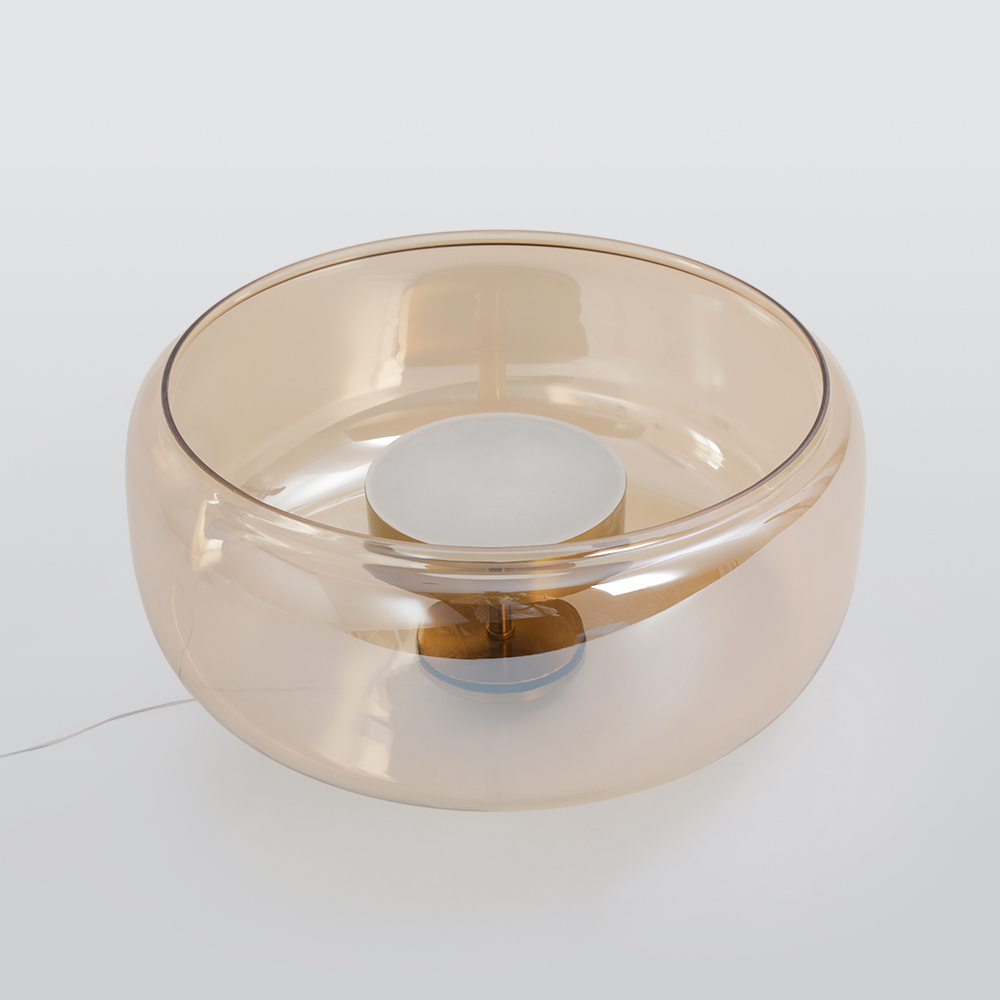 Hailie Retro LED Hanglampen Gouden Amber Metaal Glas Slaapkamer