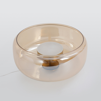 Hailie Retro LED Hanglampen Gouden Amber Metaal Glas Slaapkamer