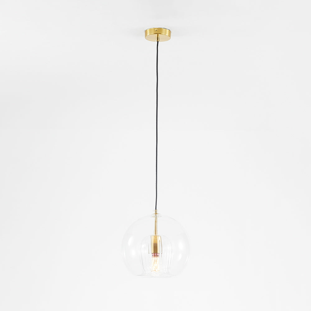 Hailie Modene Bol LED Hanglamp Metaal/Glas Helder/Amber Slaap/Eet/Woonkamer