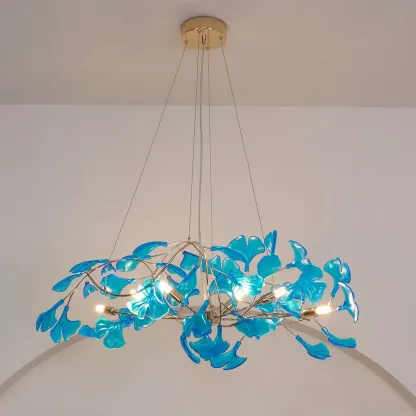 Olivia Vintage Leaf Acrylic Chandelier Living Dining Room Bedroom