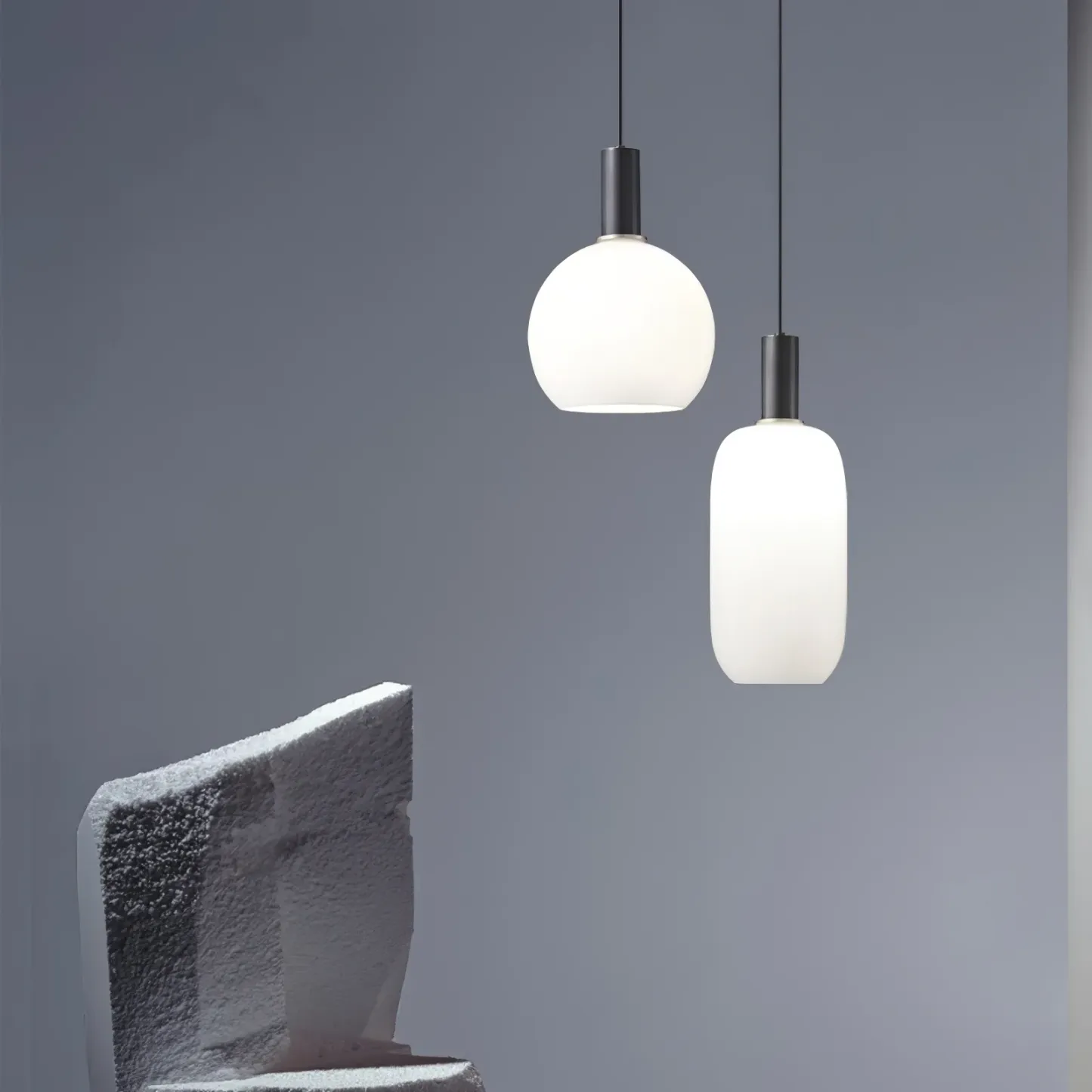 Hailie Minimalism Brass Glass Pendant Light Bedroom  Dining Room
