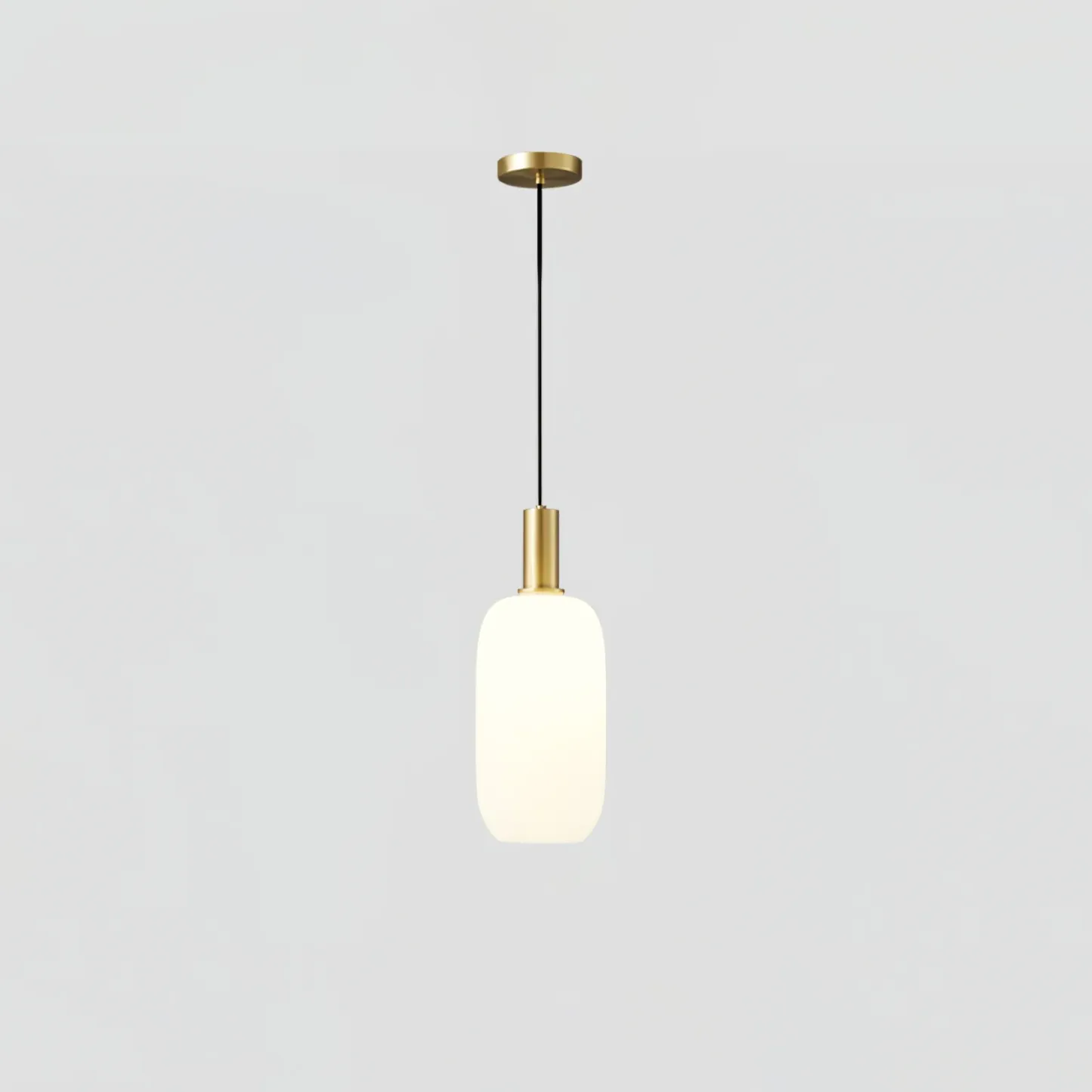 Hailie Minimalism Brass Glass Pendant Light Bedroom  Dining Room