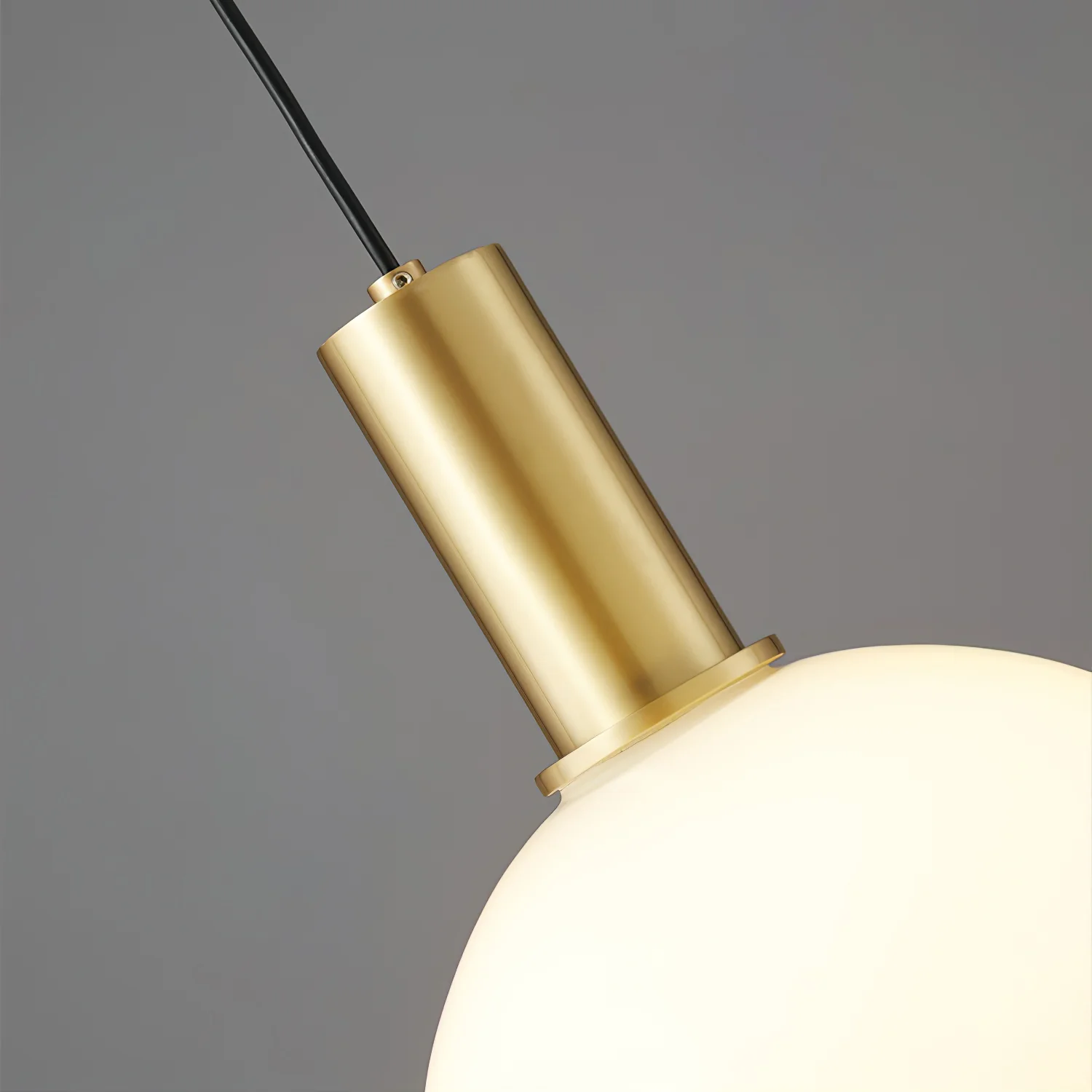 Hailie Minimalism Brass Glass Pendant Light Bedroom  Dining Room