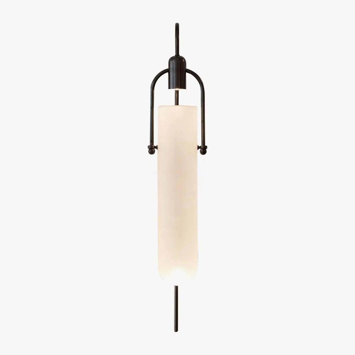 Alessio Minimalism Black Copper Plating Metal Glass Wall Lamp Bedroom Living Room