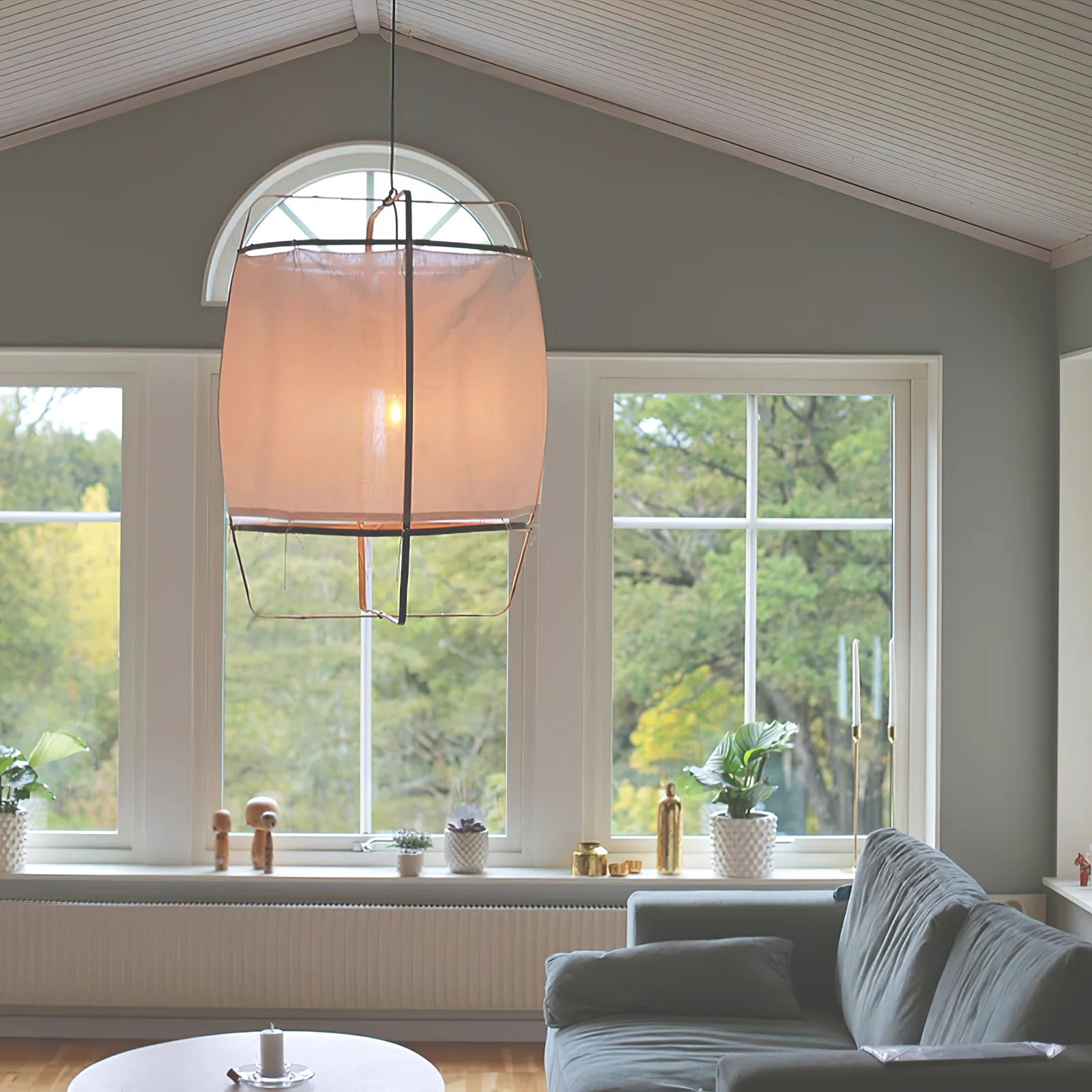 Ozawa Modern Cottage Fabric Pendant Light Shades Living Dining Room Bedroom