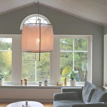 Ozawa Modern Cottage Fabric Pendant Light Shades Living Dining Room Bedroom