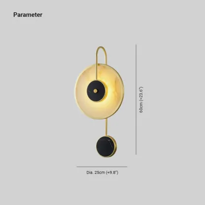Jade Moderne Metaal Albast Binnenwandlamp Groen Zwart Slaapkamer