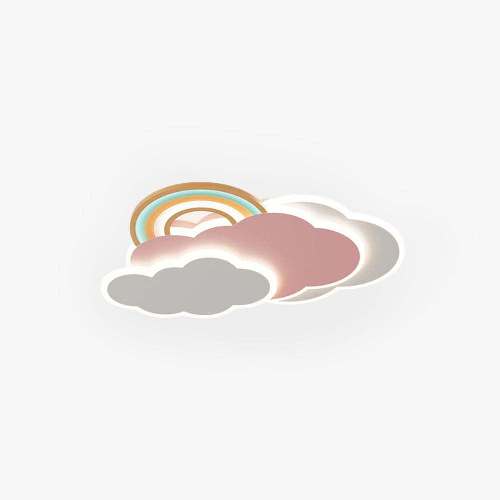 Minori Design Wolk/Regenboog LED Plafondlamp Metaal/Acryl Wit/Roze Slaap/Kinderkamer