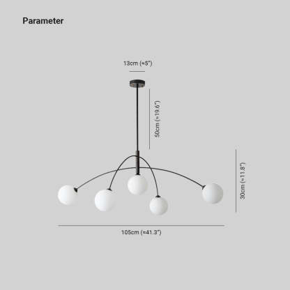 Valentina Moderne Hanglamp Zwart/Gouden Metaal Woonkamer Slaapkamer