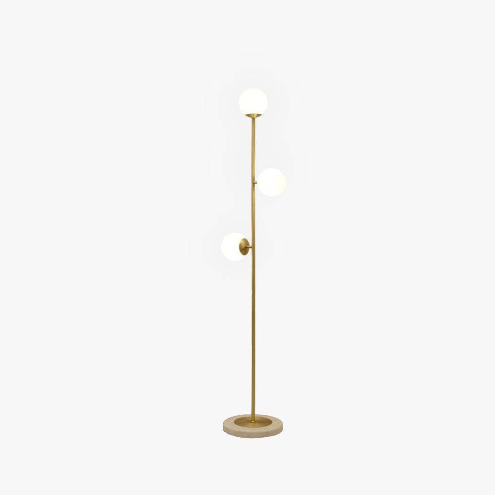 Valentina Moderne Bol Vloerlamp Messing/Glazen Metaal/Glas Slaapkamer/Woonkame