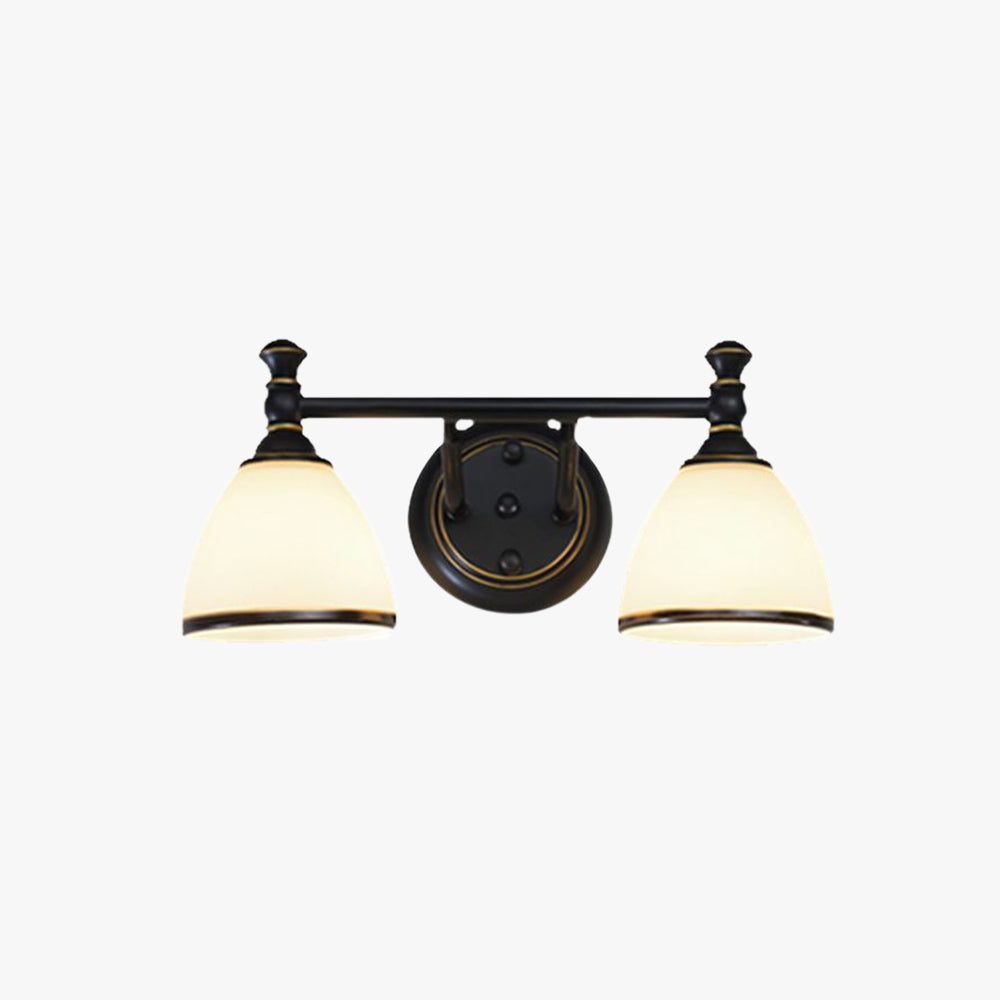 Eryn Vintage Klassieke Wastafel Wandlamp Zwart Glas/Metaal Slaapkamer/Eetkamer/Woonkamer
