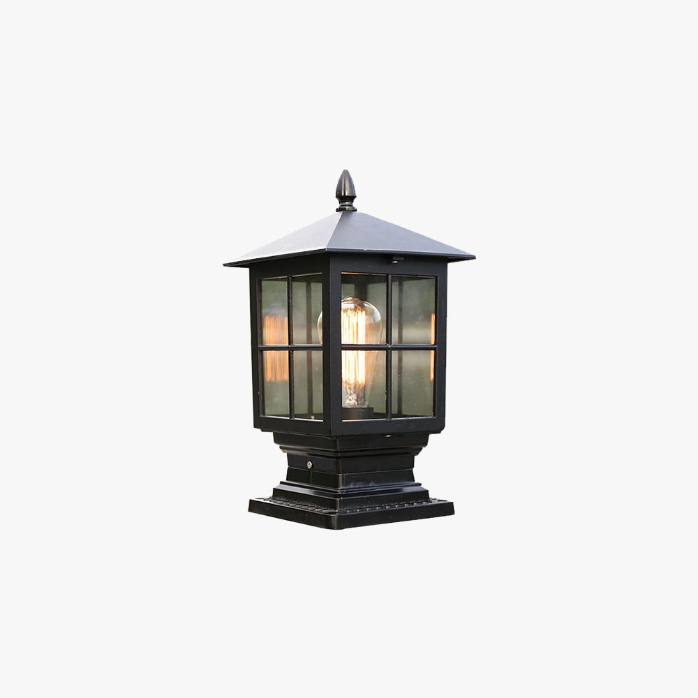 Alessio Modern LED Buitenlamp Zwart&Gouden Buiten Metaal&Glas