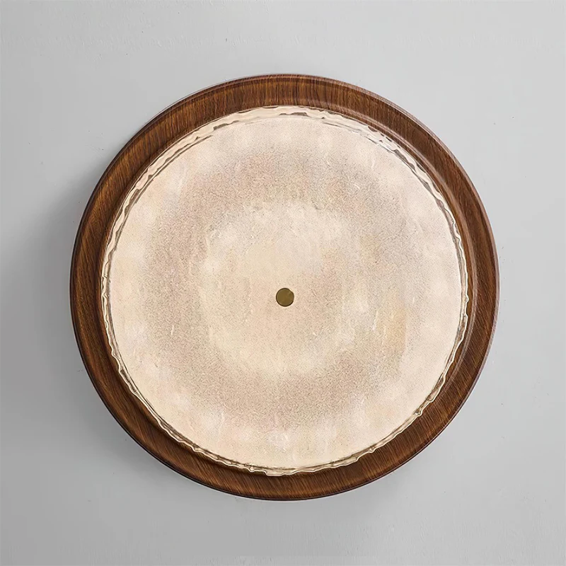 Ozawa Rippling Water Wood Round Ceiling Light Bedroom Dining Room